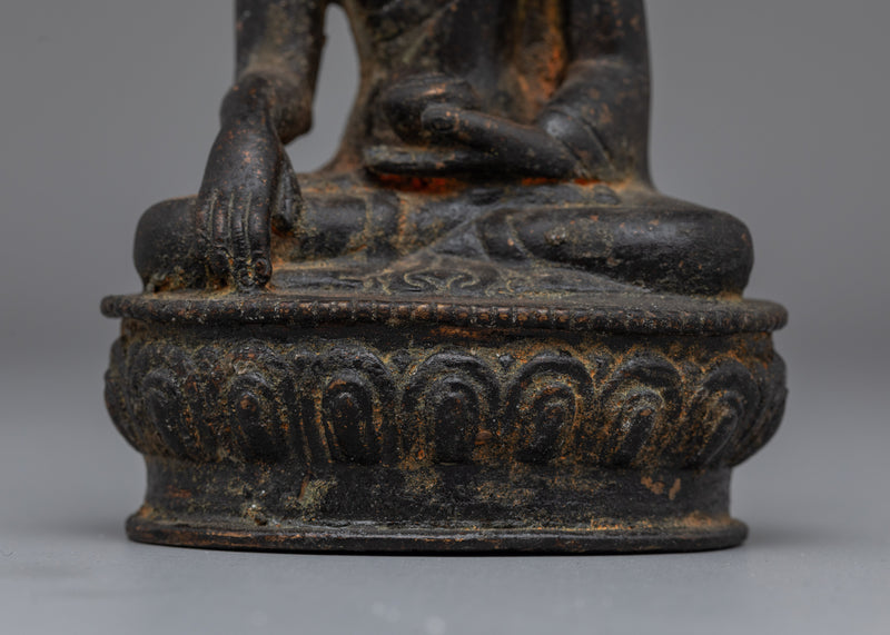 Shakyamuni Buddha Copper Statue | Antique Finishing