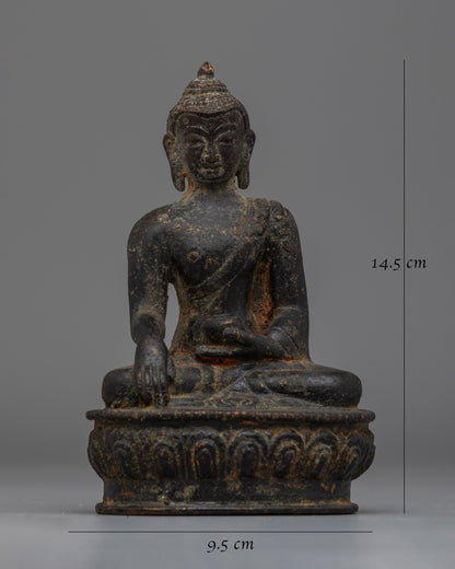 Shakyamuni Buddha Copper Statue | Antique Finishing