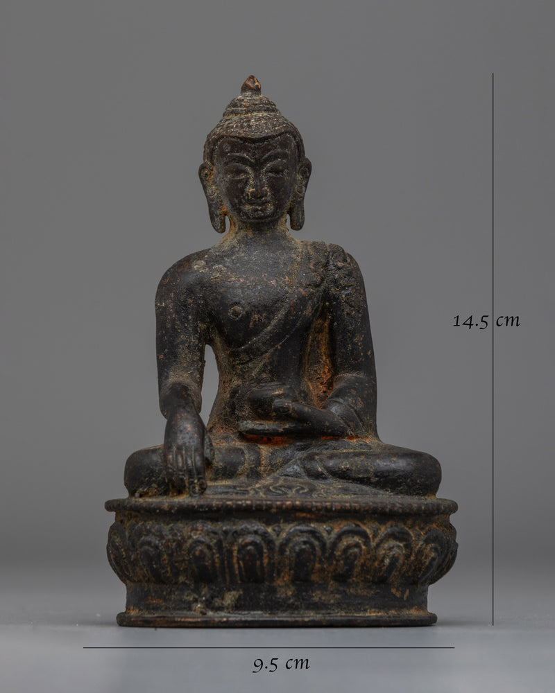 Shakyamuni Buddha Copper Statue | Antique Finishing