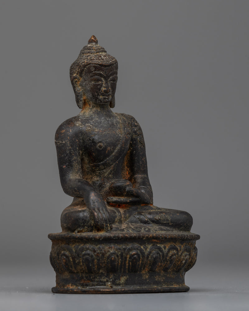 Shakyamuni Buddha Copper Statue | Antique Finishing