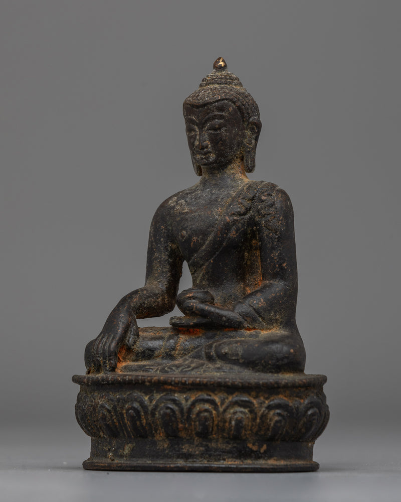 Shakyamuni Buddha Copper Statue | Antique Finishing