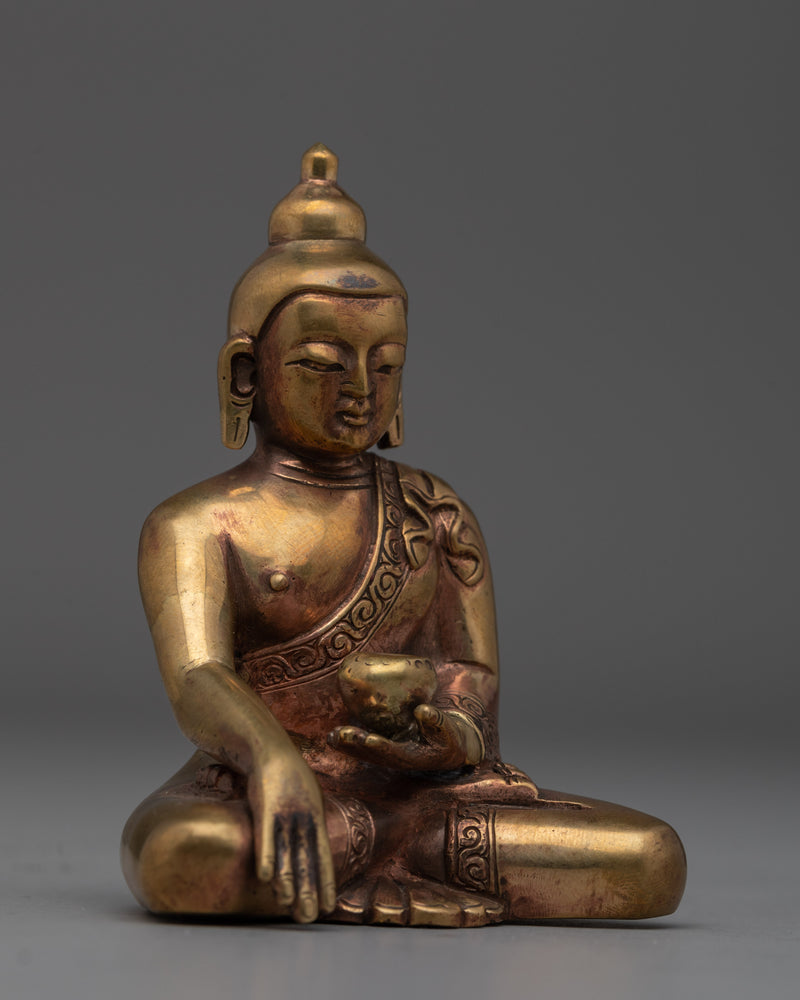 Shakyamuni Copper Buddha Statue | Sacred Meditation Decor for Spiritual Home or Altar