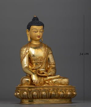 The Enlightened Shakyamuni Buddha Handmade Statue | Symbol of Peace and Wisdom