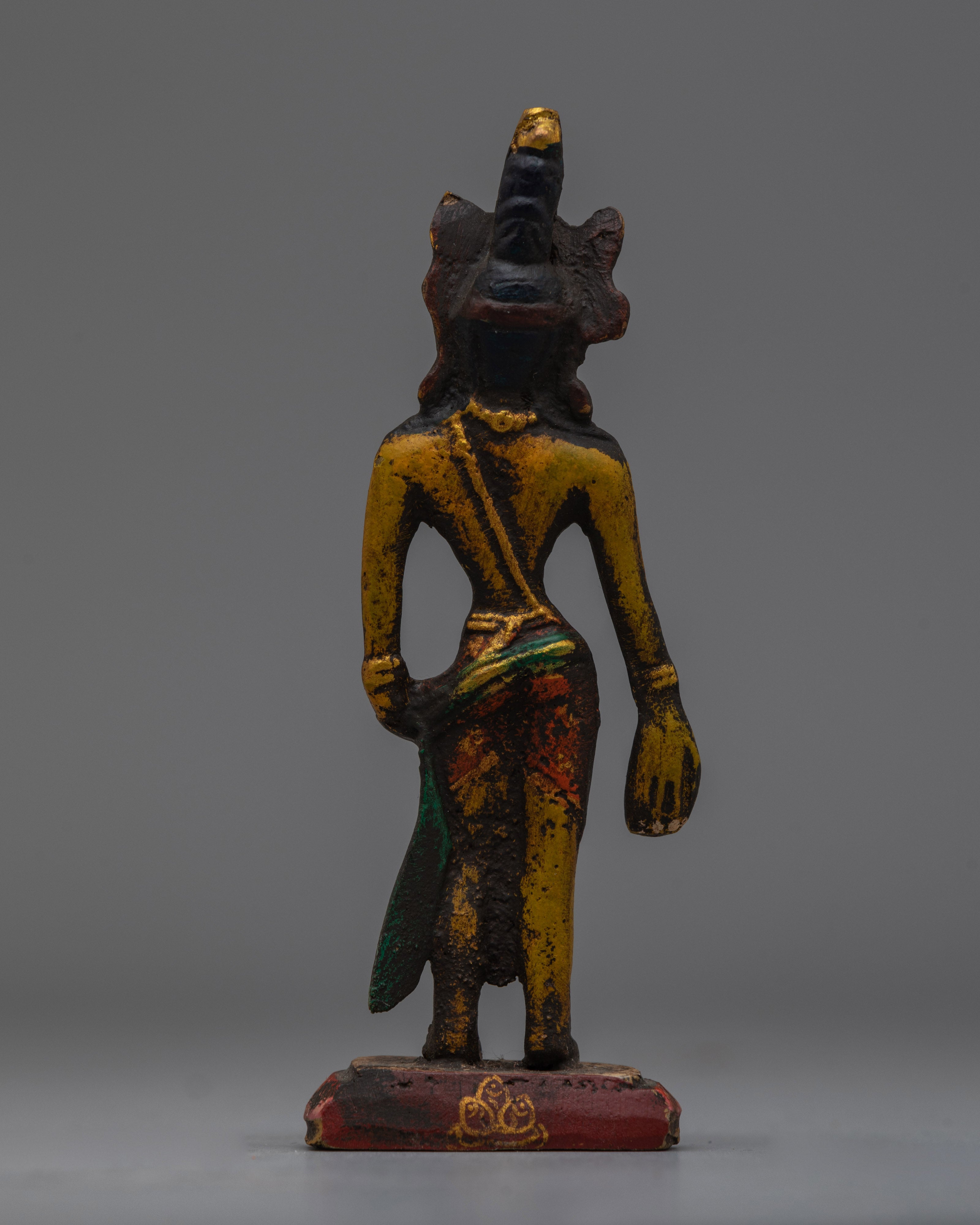 Brass Lokeshvara Statue | Handcrafted Spiritual Decor for Home, Altar, or Meditation Space