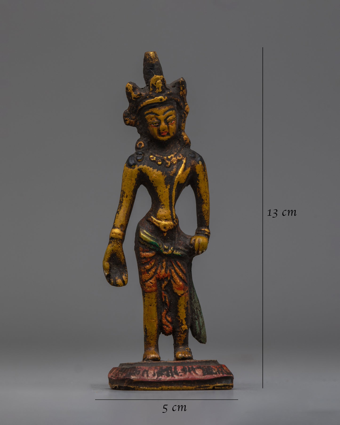 Brass Lokeshvara Statue | Handcrafted Spiritual Decor for Home, Altar, or Meditation Space