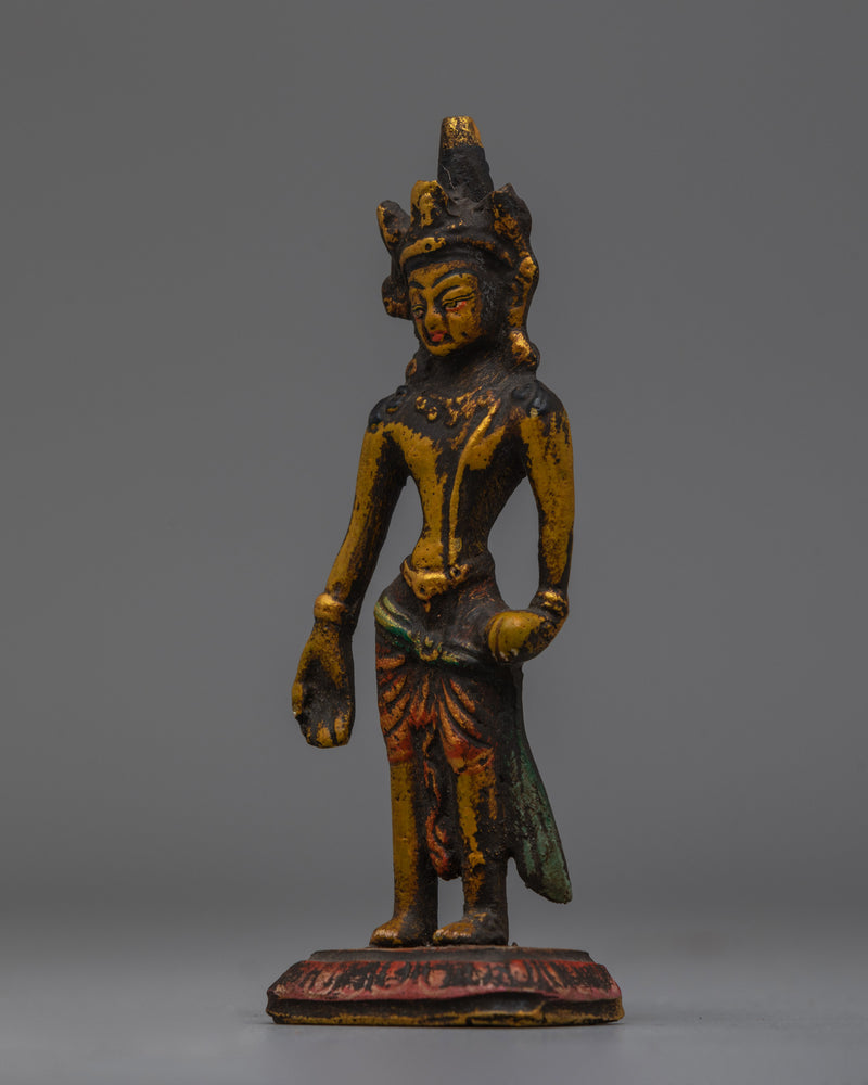 Brass Lokeshvara Statue | Handcrafted Spiritual Decor for Home, Altar, or Meditation Space