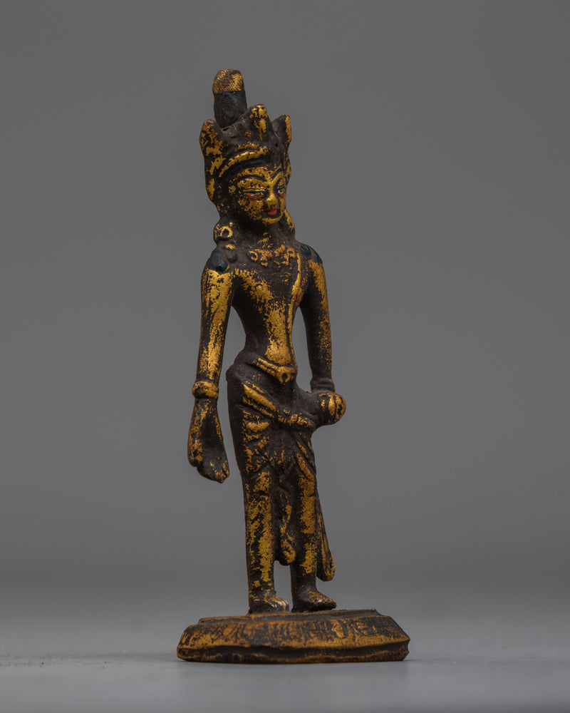 Brass Padmapani Lokeswara Statue | Handcrafted Buddhist Deity of Compassion