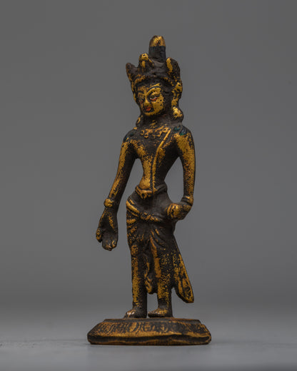 Brass Padmapani Lokeswara Statue | Handcrafted Buddhist Deity of Compassion