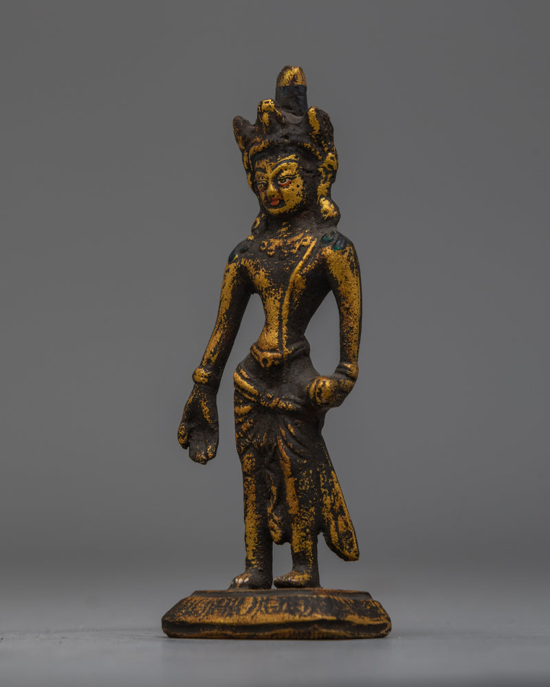 Brass Padmapani Lokeswara Statue | Handcrafted Buddhist Deity of Compassion