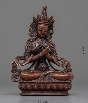 Handcrafted Vajradhara Statue | Buddhist Oxidized Copper Statue
