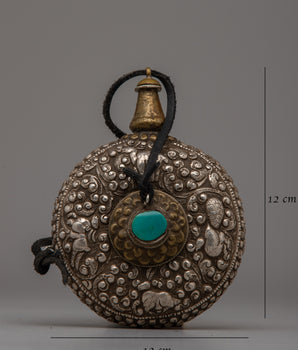Handcrafted Silver Snuff Bottle | Elegant Decorative Collectible