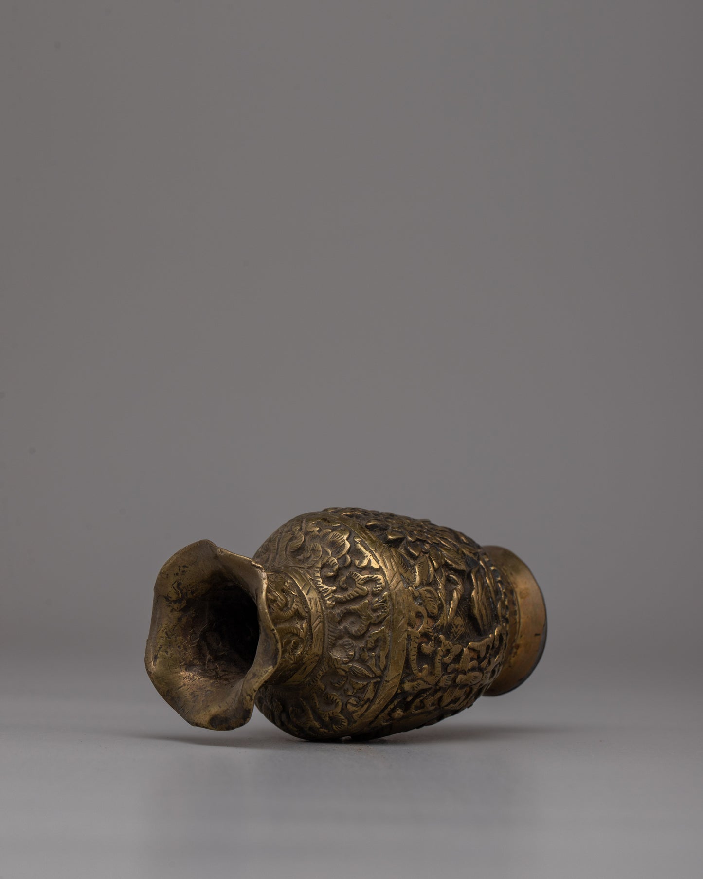 Handcarved  Tibetan Flower Vase | Artistic Decor Piece for Modern and Traditional Spaces