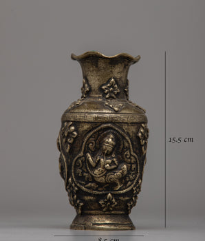 Handmade Brass Body Vase | Antique Finishing Decor for Living Room or Office