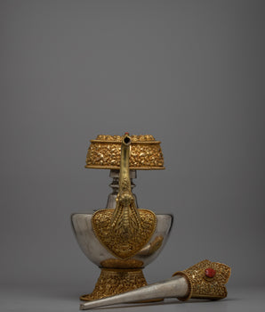 Silver and Copper Bhumba Set |  Embrace the Peace and Serenity of Pure Land in Your Space