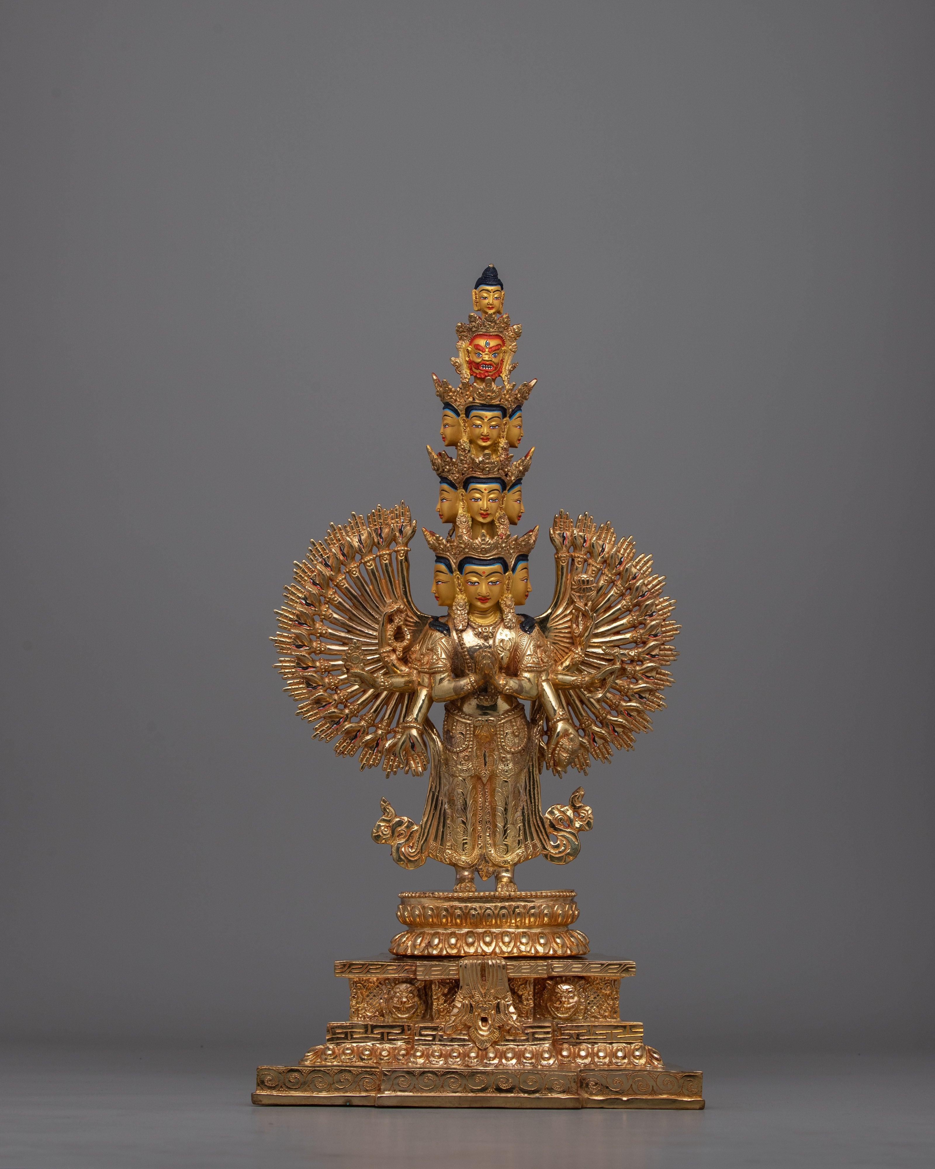 Nyungne 1000-Armed Chenrezig Statue | Detailed Sculpture for Peaceful Home Décor and Spiritual Practice