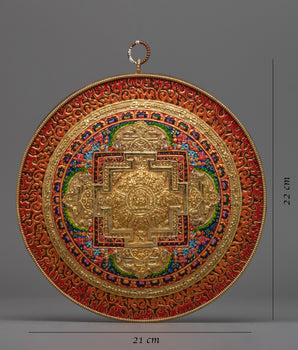 Round Mandala Wall Art Copper | Essence of Spirituality and Divine Presence