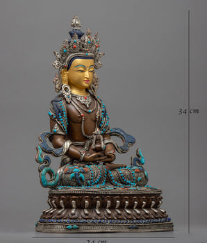 amitayus-sculpture with gemstones