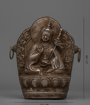 Handcrafted Tibetan Guru Rinpoche Ghau Box | Sacred Buddhist Amulet