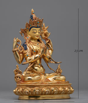Compassion Deity Chenresig Statue | Radiating Divine Love and Mercy