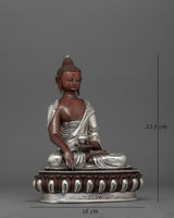 silver-plated-shakyamuni-buddha-figurine