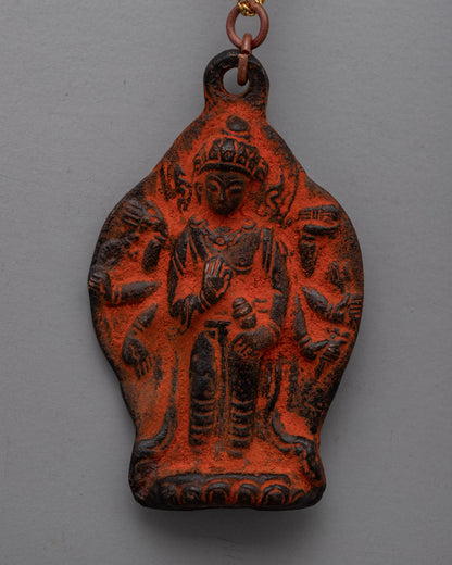 Eight-Armed Bodhisattva Gandhara Buddha Locket | Amulet for Luck and Protection