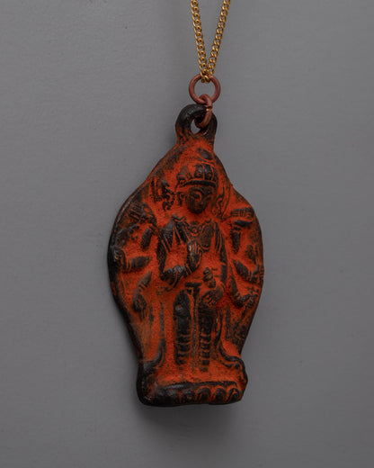 Eight-Armed Bodhisattva Gandhara Buddha Locket | Amulet for Luck and Protection