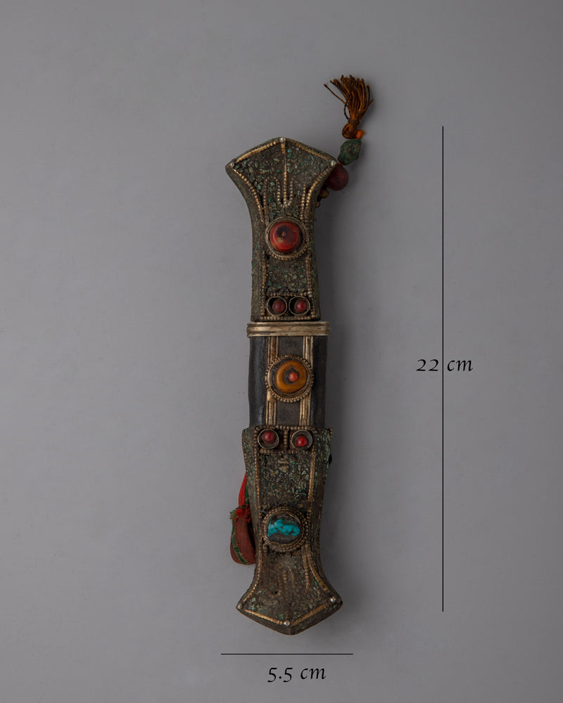 Tibetan Buddhist Design Knife |  Ancient Design with Cultural Symbolism