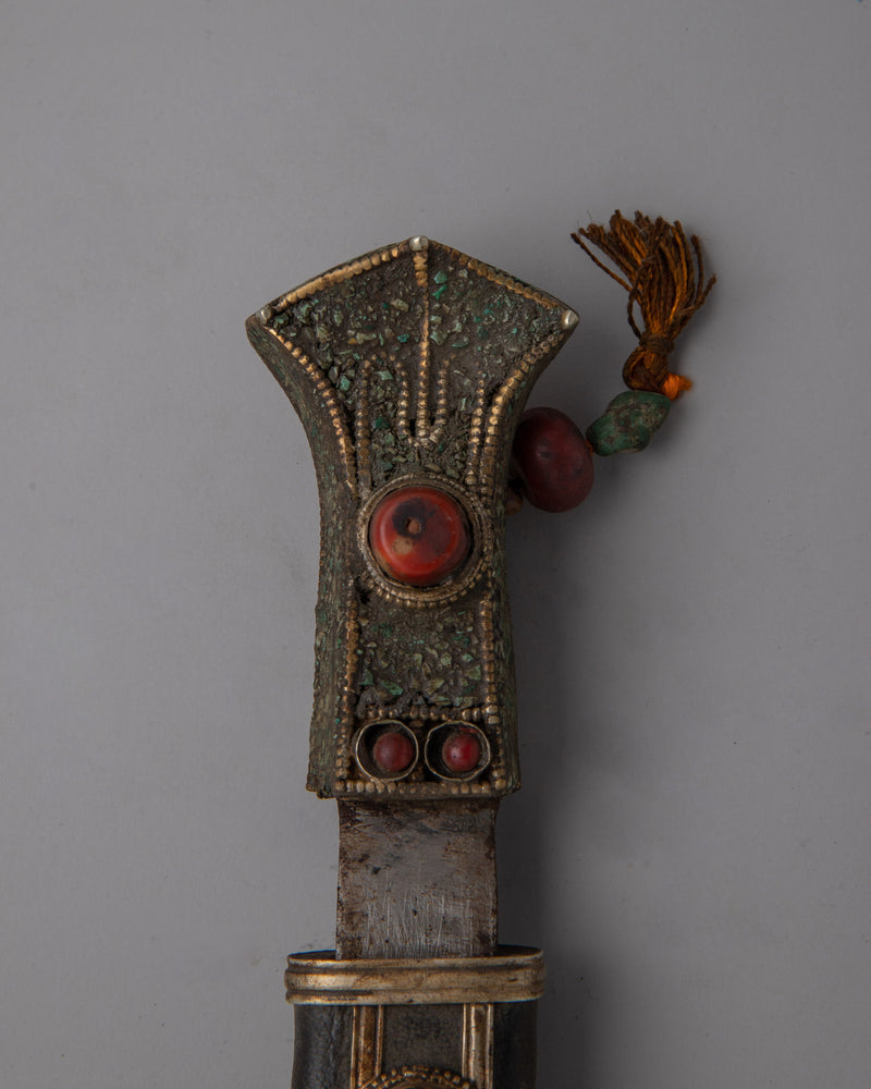 Tibetan Buddhist Design Knife |  Ancient Design with Cultural Symbolism