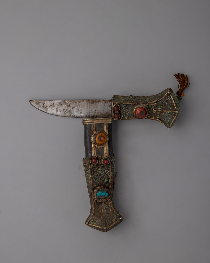 Tibetan Buddhist Design Knife |  Ancient Design with Cultural Symbolism