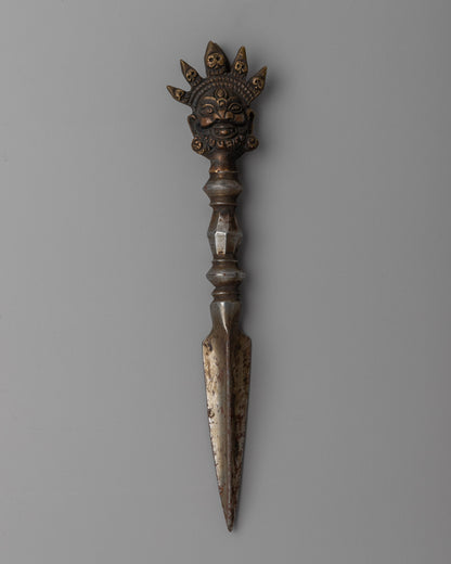 Tibetan Phurba Ritual Dagger | Ritual Knife with Wrathful Deity