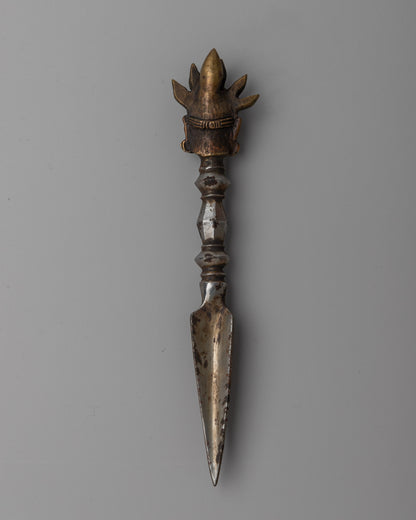 Tibetan Phurba Ritual Dagger | Ritual Knife with Wrathful Deity