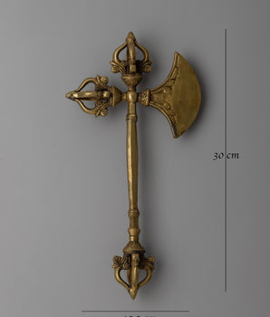 Sacred Ritual Dagger Axe | Tibetan Buddhist Ceremonial Weapon