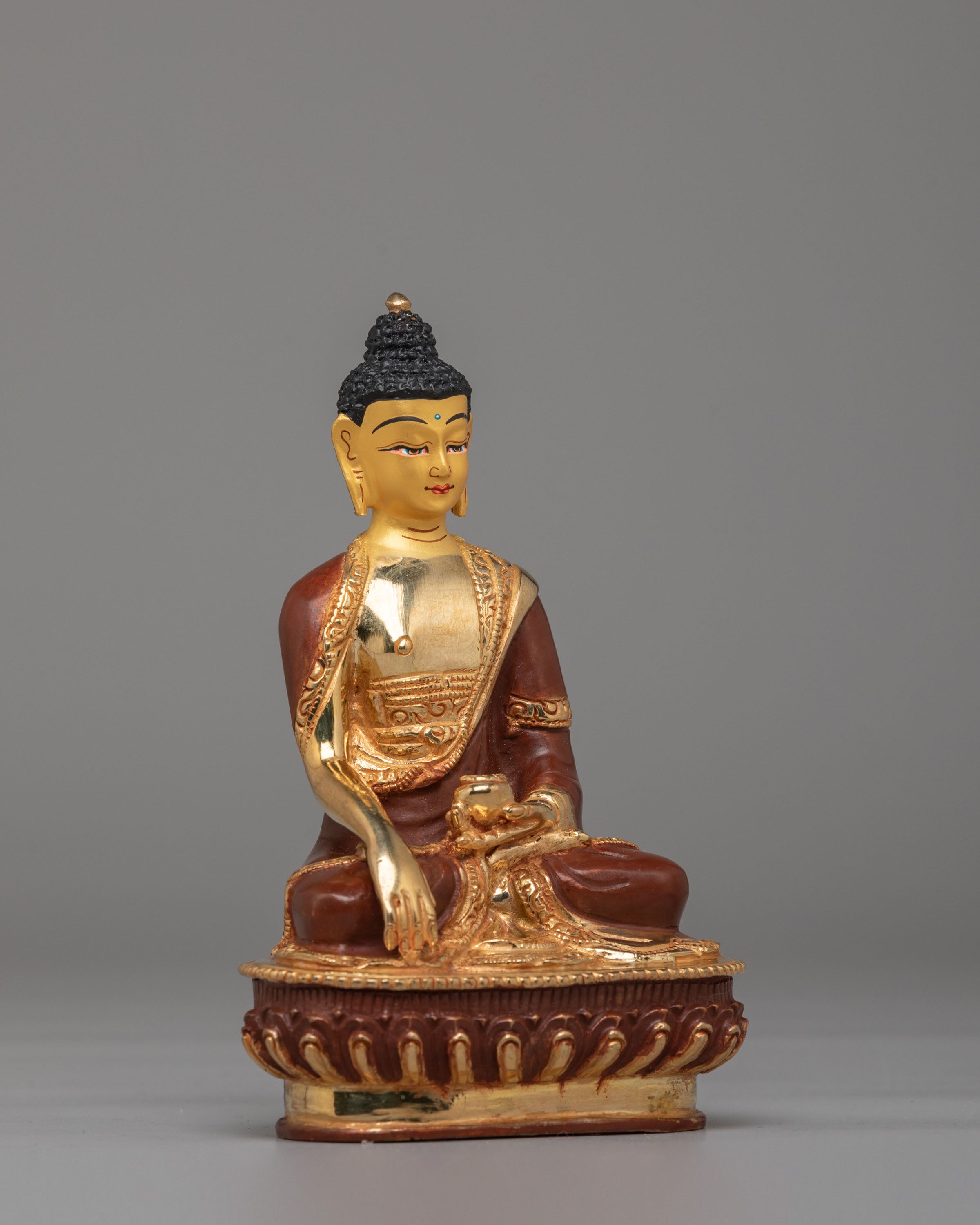 Gold Plated Three Buddha Set | Shakyamuni, Medicine Buddha & Amitabha Altar Decor