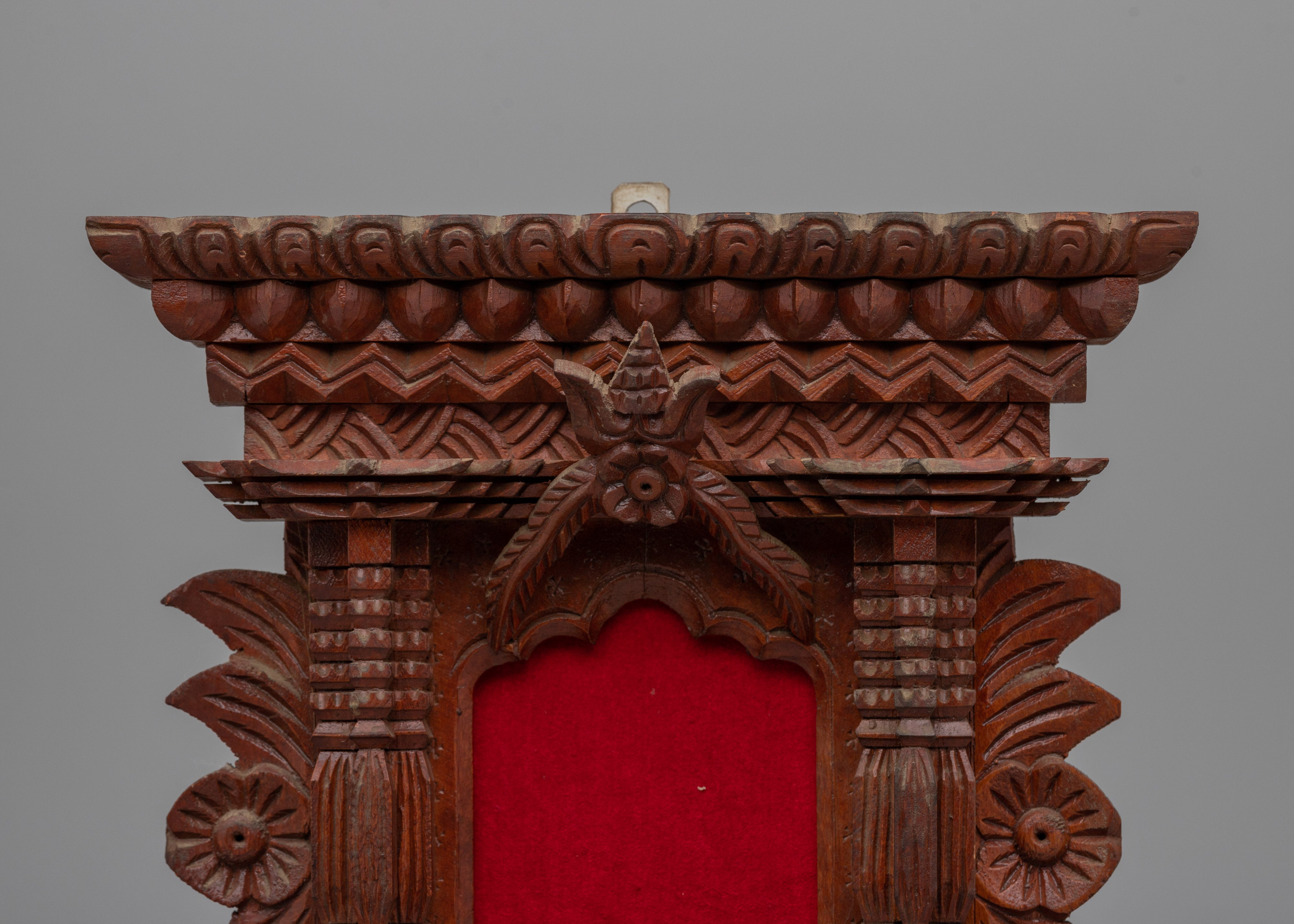 Newari Wooden Window Photo Frame | Handcrafted Traditional Nepali Design