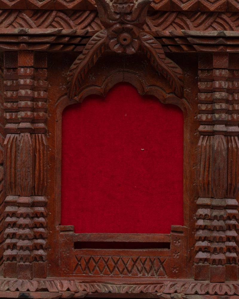 Newari Wooden Window Photo Frame | Handcrafted Traditional Nepali Design