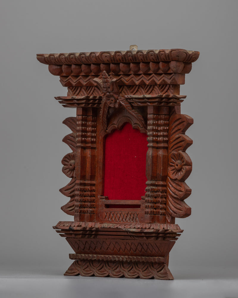 Newari Wooden Window Photo Frame | Handcrafted Traditional Nepali Design