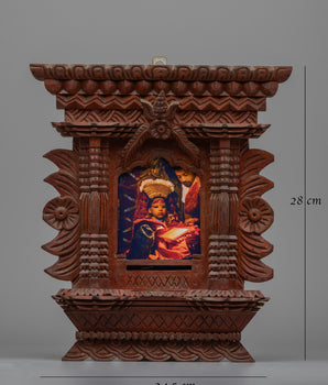 Newari Wooden Window Photo Frame | Handcrafted Traditional Nepali Design