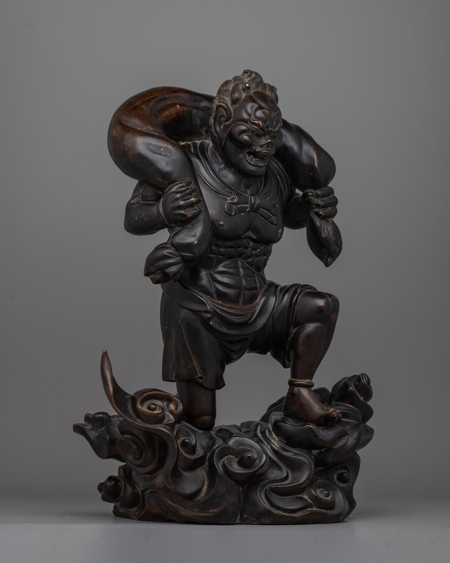 Fujin Japanese Wind God Statue | Traditional Shinto Deity Sculpture