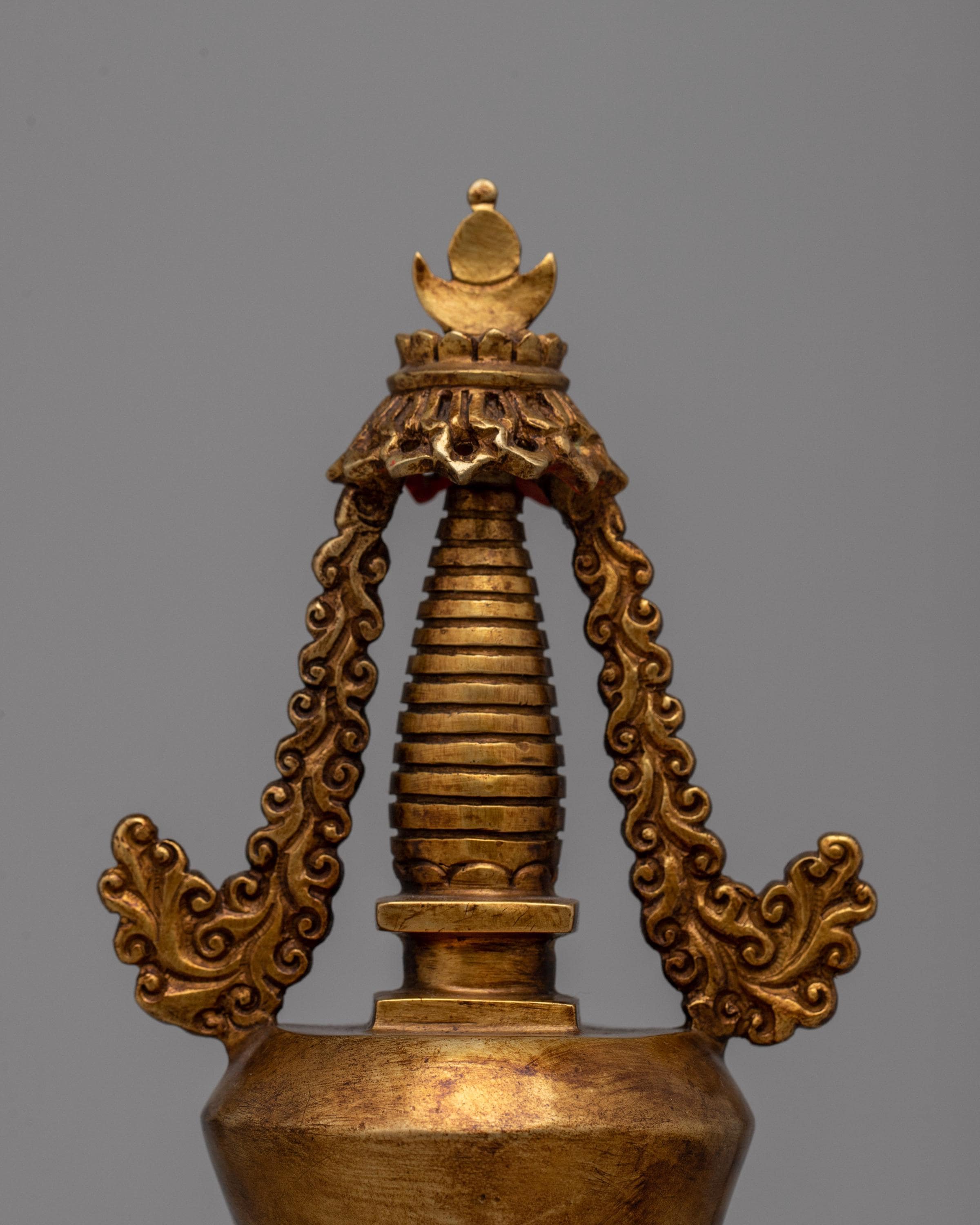 Copper Stupa | Religious Chorten Symbolizing Enlightenment and Peace