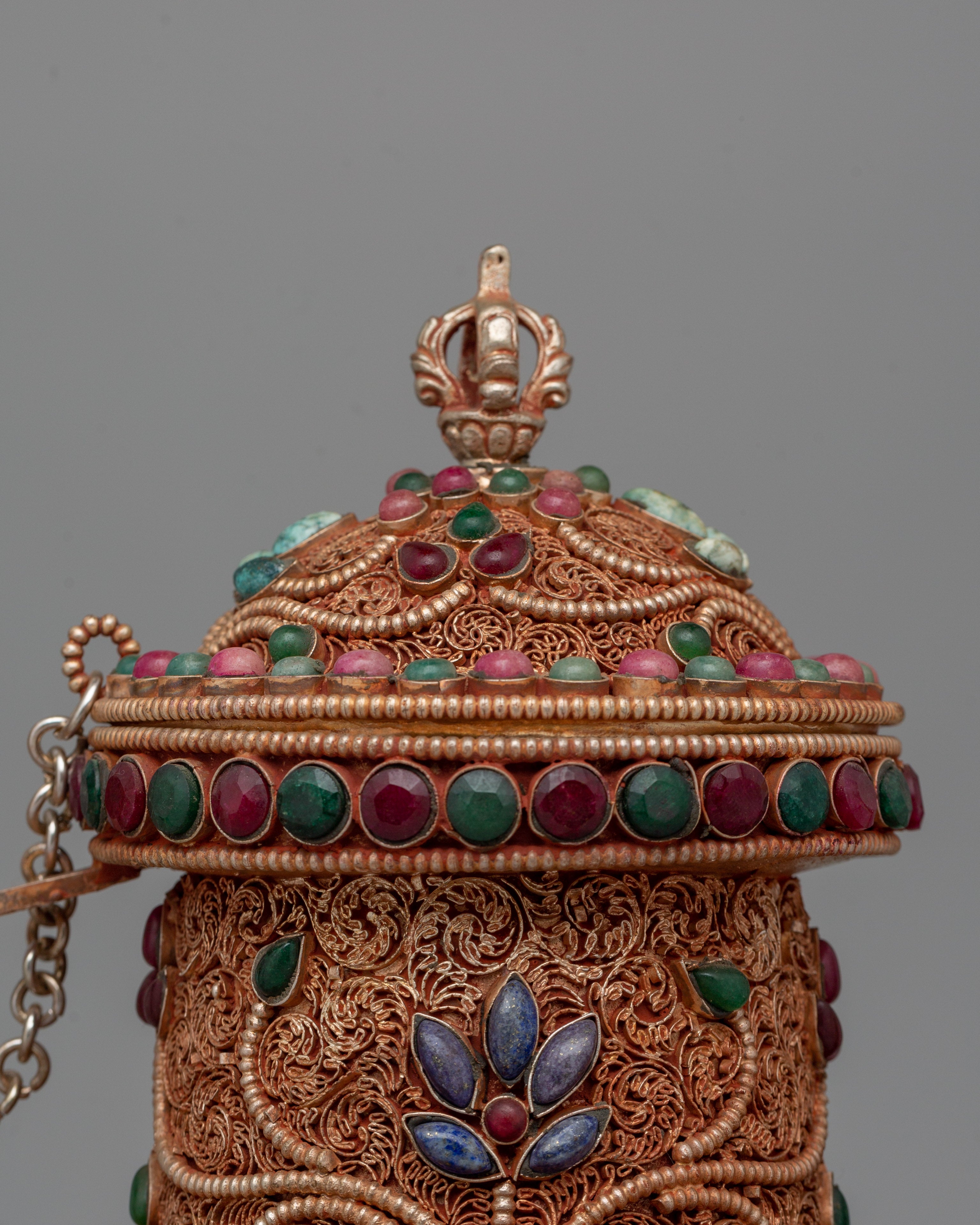 Authentic Tibetan Handmade Copper Tea Pot|  Unique Cultural Home Decor Design
