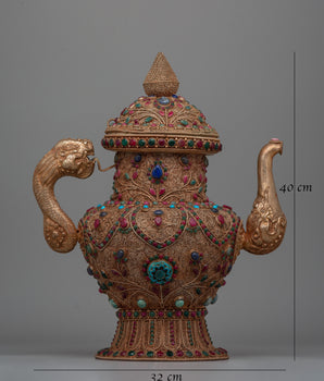 Handmade Tibetan Tea Pot | Traditional Craftsmanship