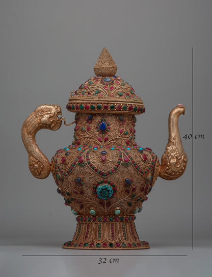 Handmade Tibetan Tea Pot | Traditional Craftsmanship