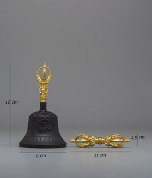 Buddhist Bell and Vajra Set | Traditional Ritual Tools