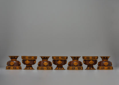 Buddhist Water Offering Bowl Set | Traditional Tibetan Ritual Offering