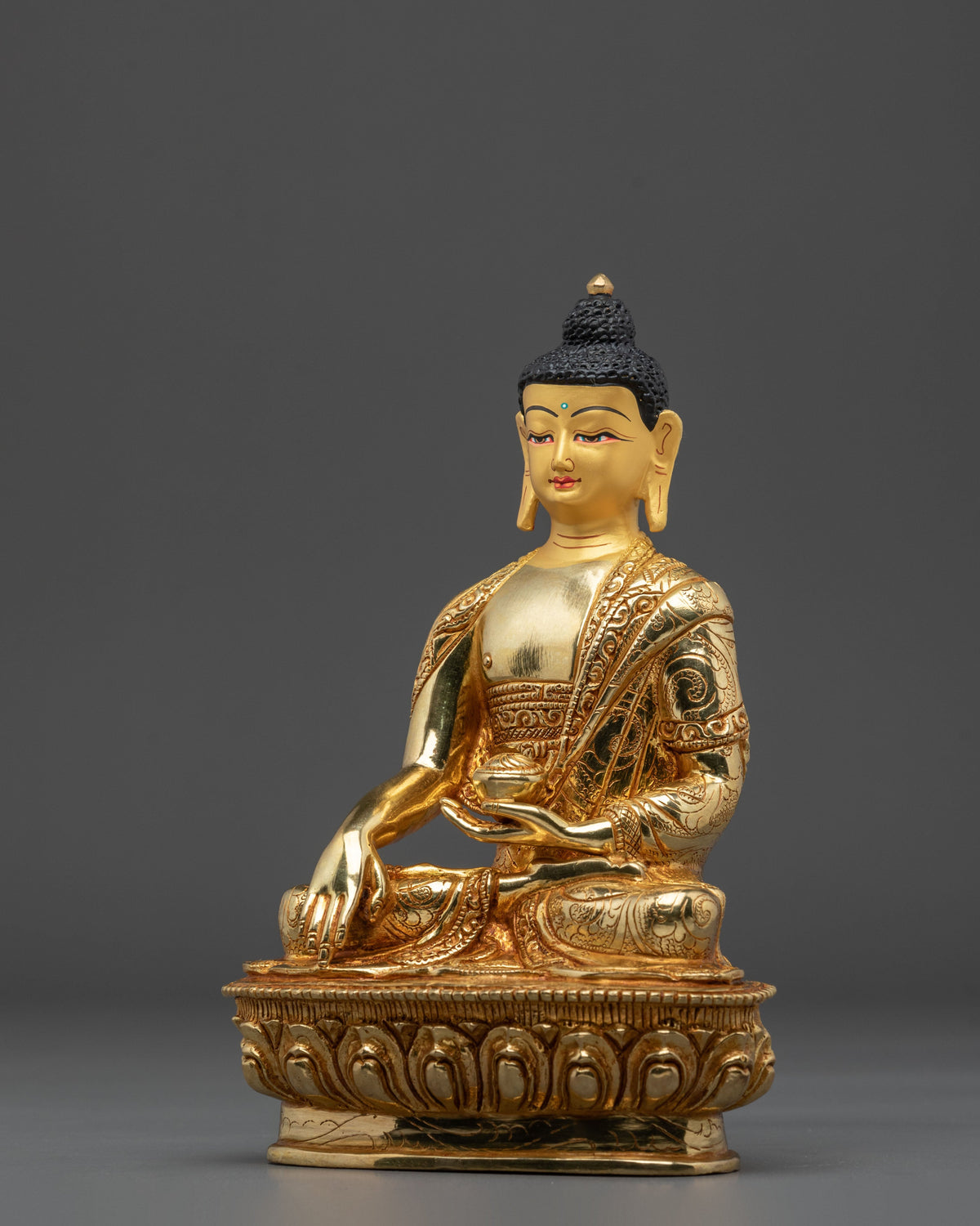Spiritual Namo Shakyamuni Buddha Statue | Himalayan Buddhist Altar Art