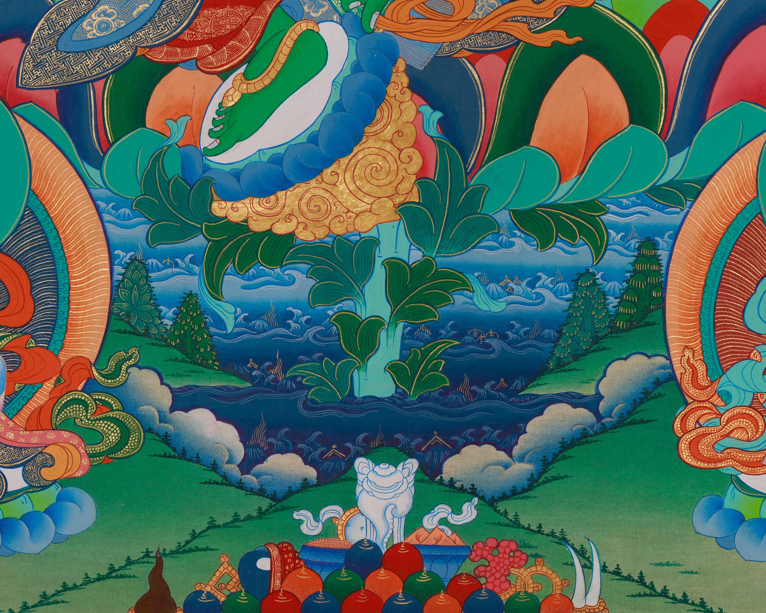 Sacred Goddess Green Tara Thangka | Compassion and Protection Deity