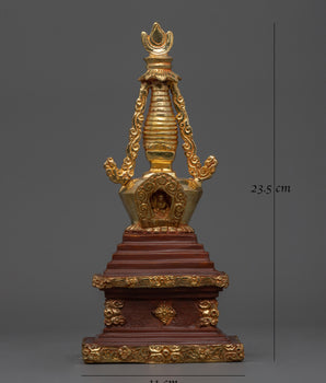 Tibetan Stupa of Enlightenment | Traditional Buddhist Decor for Spiritual Awakening