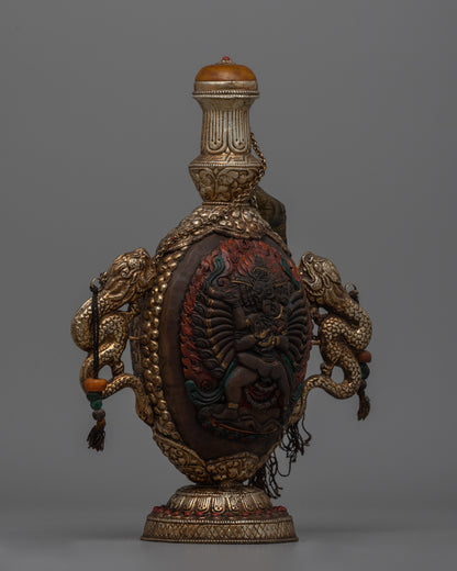 Exquisite Tibetan Snuff Bottle | Authentic Artistry with a Touch of Spirituality