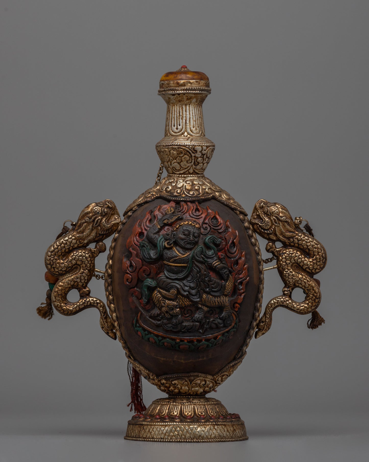 Handmade Tibet Snuff Bottle  | Beautifully Crafted with Traditional Tibetan Detailing