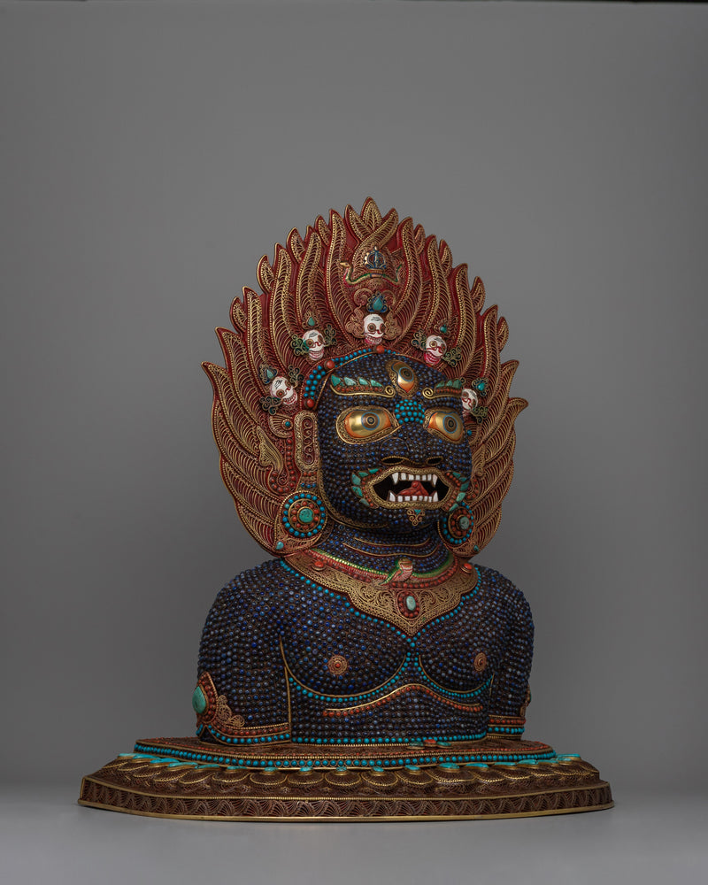 Kala Bhairava Head Bust | Hindu Deity of Destruction and Protection